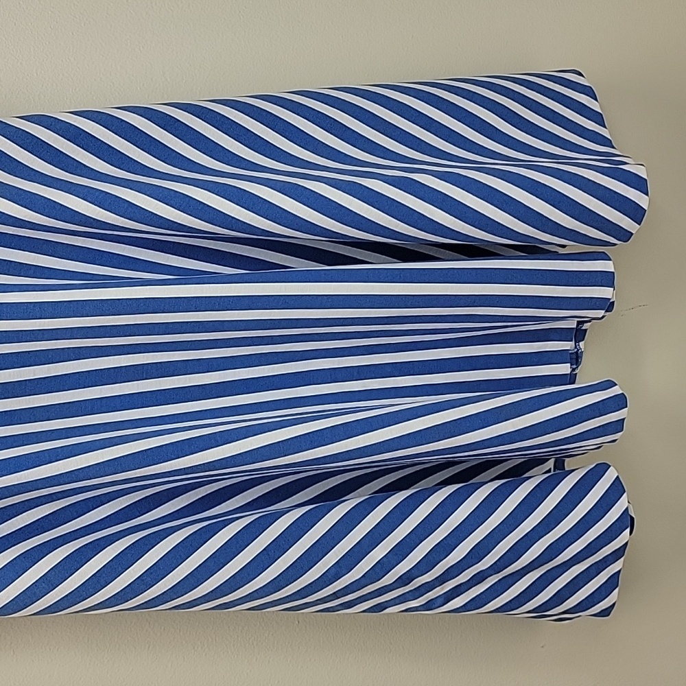 KATE SPADE BLUE / WHITE STRIPED CAP SLEEVE MINI DRESS SIZE SMALL - Picture 6 of 13